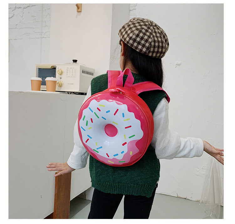 Cartoon Kids Backpack Cute Donut Eggshell | Baby's World Bangladesh