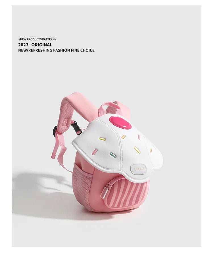 2024 New Korean Version Ice cream Shape Children's Backpack Kindergarten Schoolbag 3-5 Years Old Boys Girls Cute Children