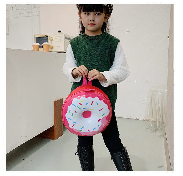 Cartoon Kids Backpack Cute Donut Eggshell | Baby's World Bangladesh