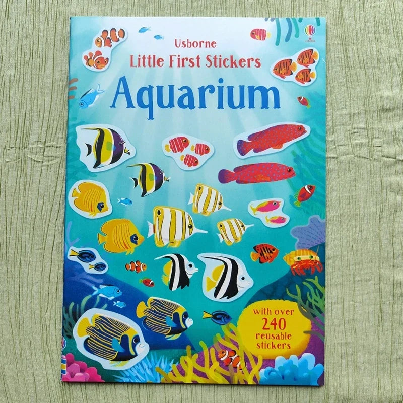 Toddler Reusable Sticker Travel/Animals Books Cartoon DIY Educational Preschool Cognition Learning Toys for Child Age 3-8 Gifts