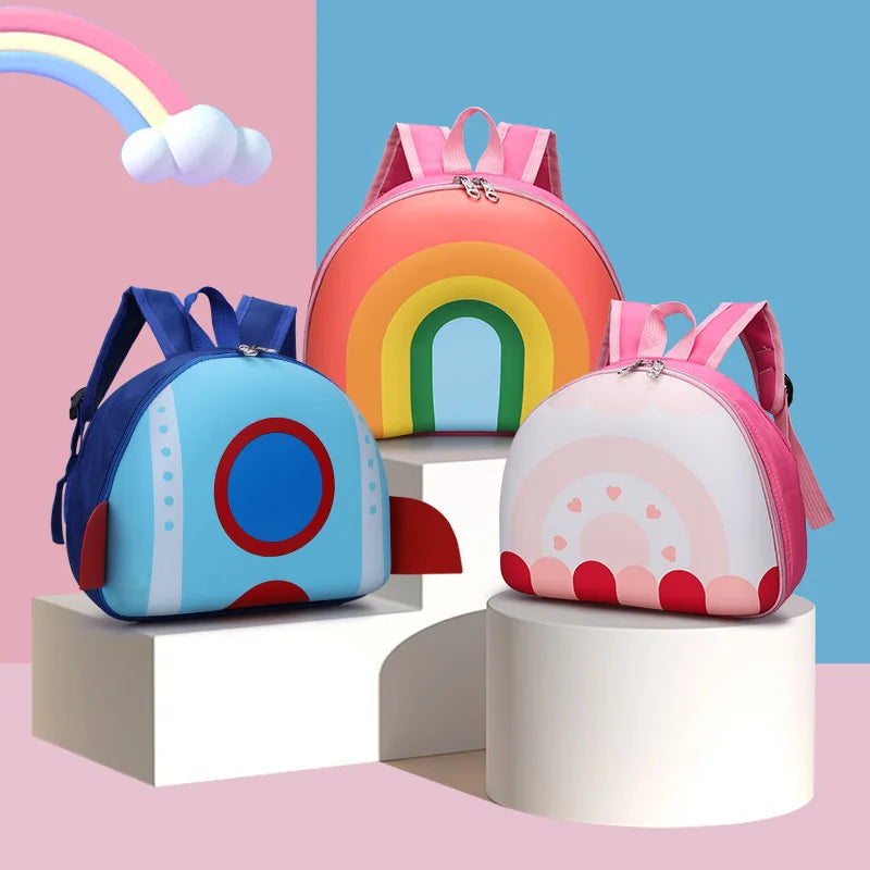 2024 New Korean Version Ice cream Shape Children's Backpack Kindergarten Schoolbag 3-5 Years Old Boys Girls Cute Children