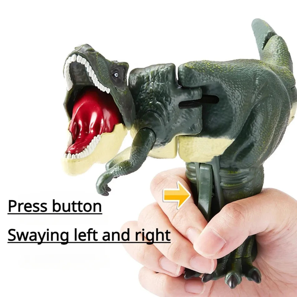 Children's Dinosaur Fidget Toy Decompression Telescopic Spring Swing Creative Battery-Free Swing Toy Christmas Gift for Kids