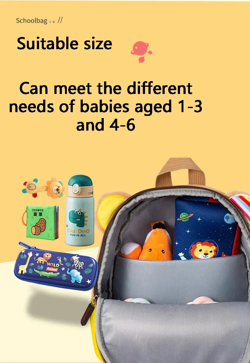 Fashion Children School Bags 3D Biomimetic Animal Kids Backpack Kindergarten Boys and Girls School Bags Mini Backpack Book