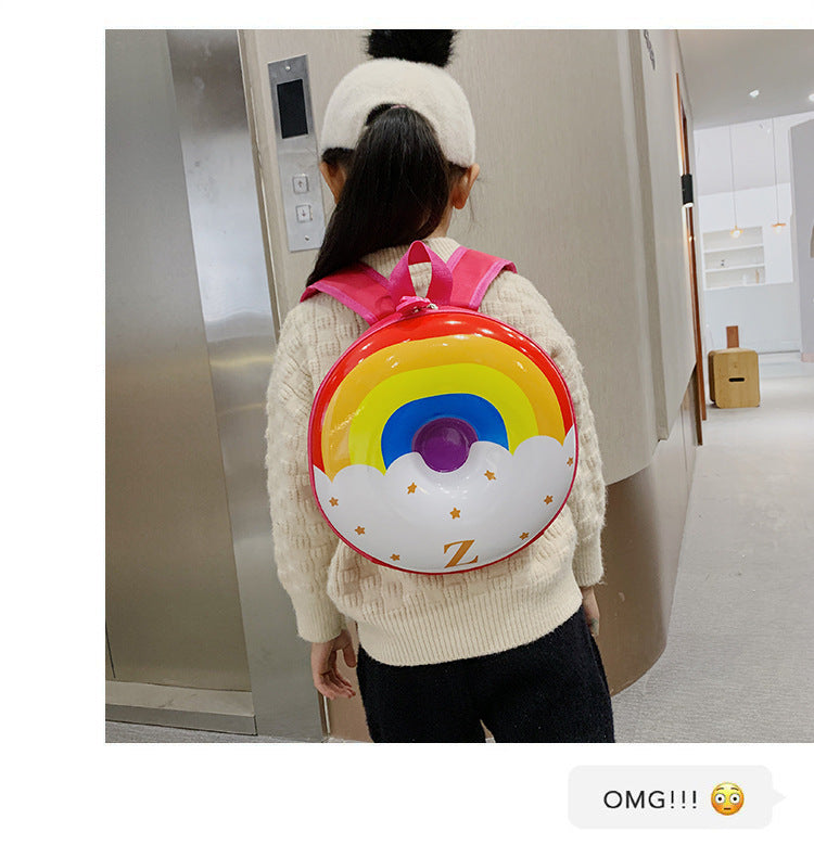 Cartoon Kids Backpack Cute Donut Eggshell Bag Fun Kindergarten Kids Backpack Boys Girls Backpack - Baby's World (view 15)