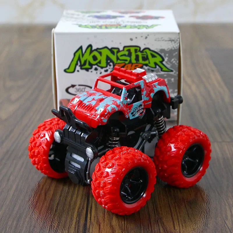 Friction Powered Monster Truck Toys - Push And Go Vehicles for Kids Best Christmas & Birthday Party Gift for Boys And Girls