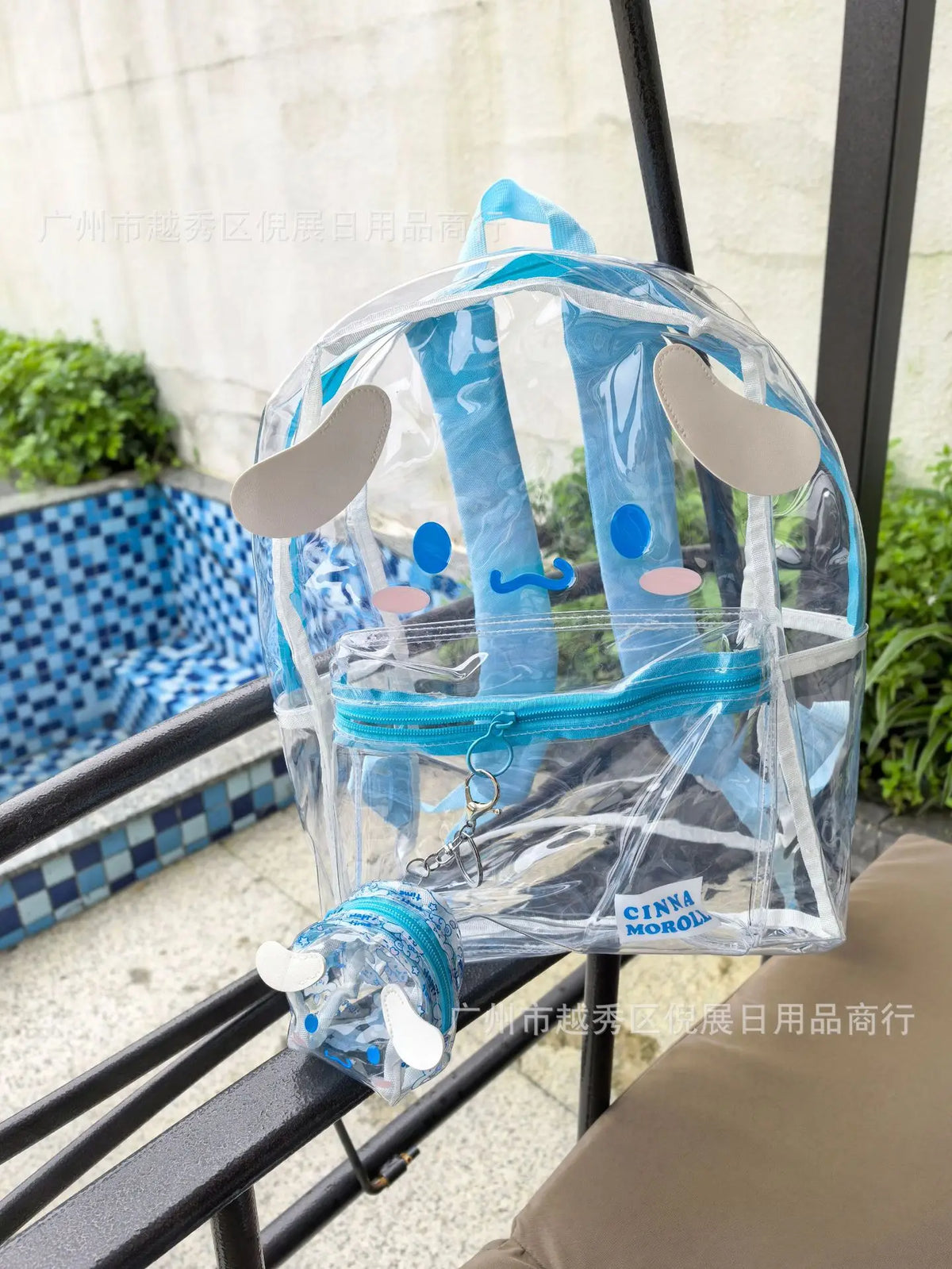 Sanrio Hello Kitty Y2K Waterproof Transparent Backpack Cute Cinnamoroll Cartoon Pvc Large Capacity Storage Bag Student