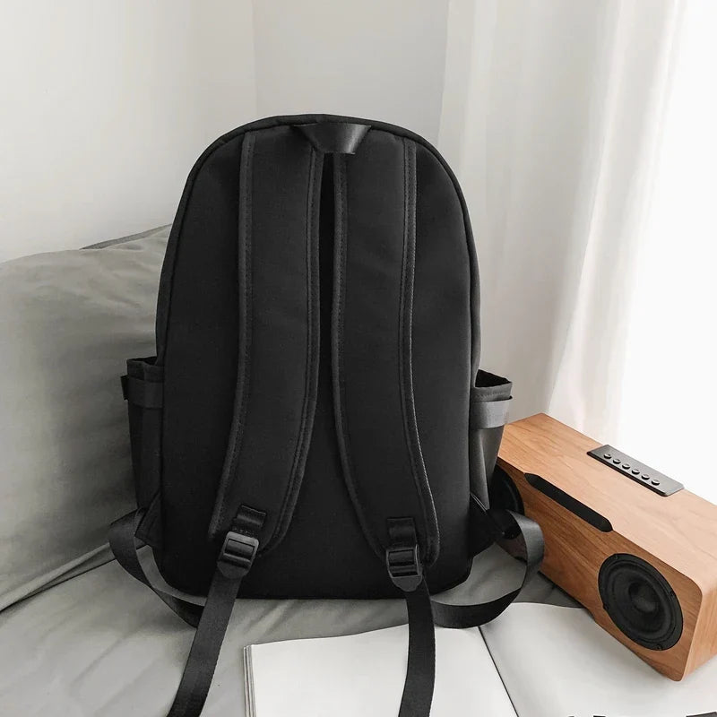 Fashion Cute Cartoon Pattern Waterproof Student School Bag, Casual Large Capacity Nylon Zipper Backpack Woman and Man