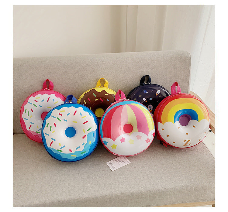 Cartoon Kids Backpack Cute Donut Eggshell | Baby's World Bangladesh