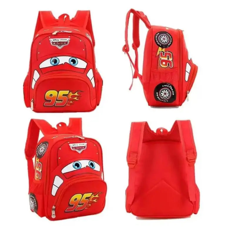 Cartoon Disney Cars 95 Series Kindergarten Safety Schoolbag 3D Car Shape Large Capacity Backpack Boys And Girls Surprise
