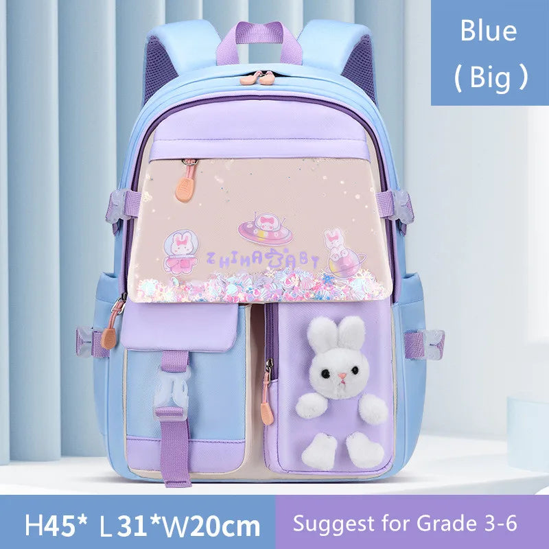 cute school backpack girls schoolbag waterproof book bag student backpack with many pockets elementary school bags for