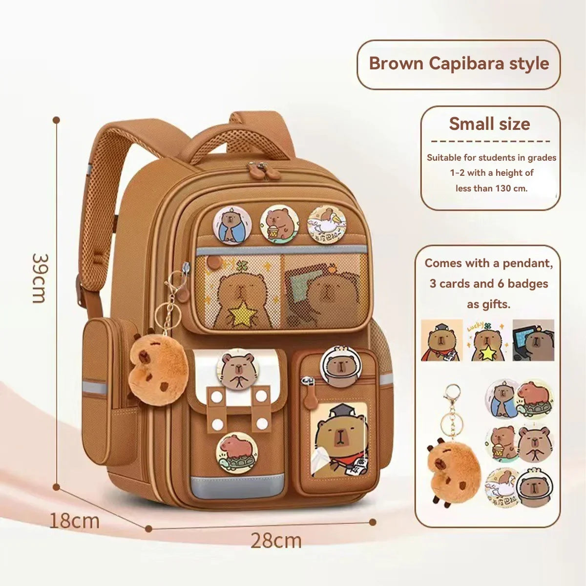 Capybara School Bag Waterproof Backpack | Baby's World Bangladesh