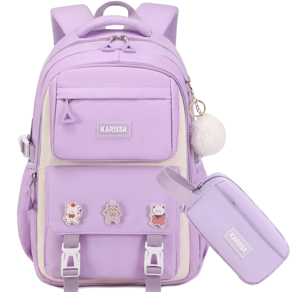 Backpack for Women Girls Set with Pencil Case 15.6 Inch Laptop School Bag Kids Elementary College Backpacks - Baby's World