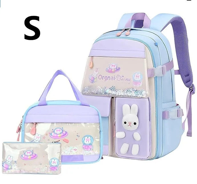 Cute Student Backpack 3pcs/set Primary | Baby's World Bangladesh