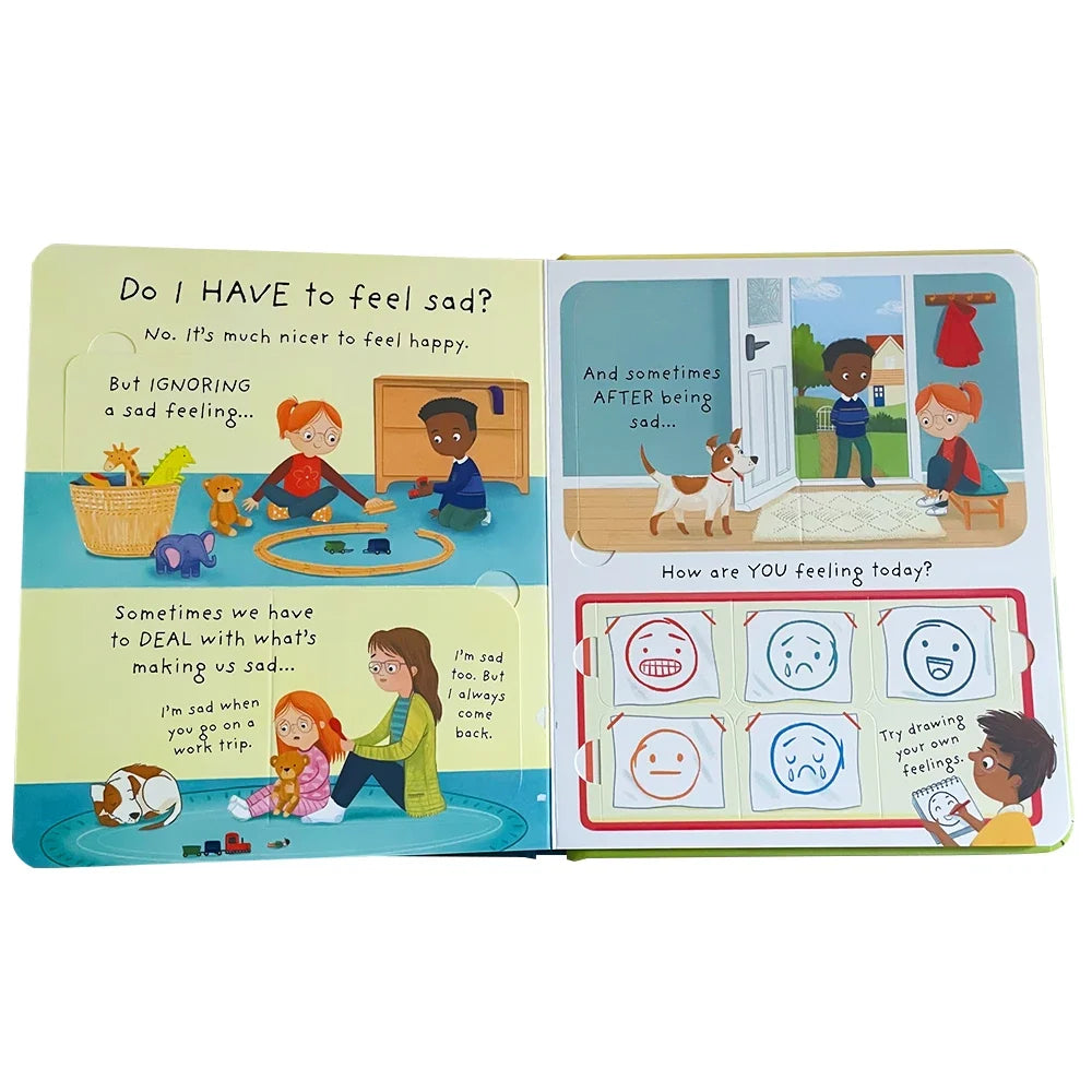 Usborne Lift The Flap Very First Questions & Answers Why Do I （Sometimes）Feel Sad ?  English Books for Kids 3D Flap Board Book