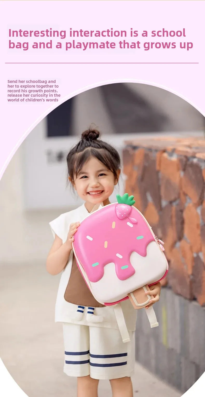 Candy Land Children's Backpack Cute Nursery School Bag Boys Girls Fun Ice Cream Design Double Shoulder Bag Childhood Flavor