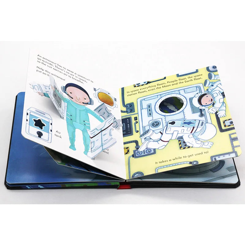 Usborne Peep Inside Space Educational English Picture Book for Kids Baby Bedtime Reading Planet 3D Flap Board Books