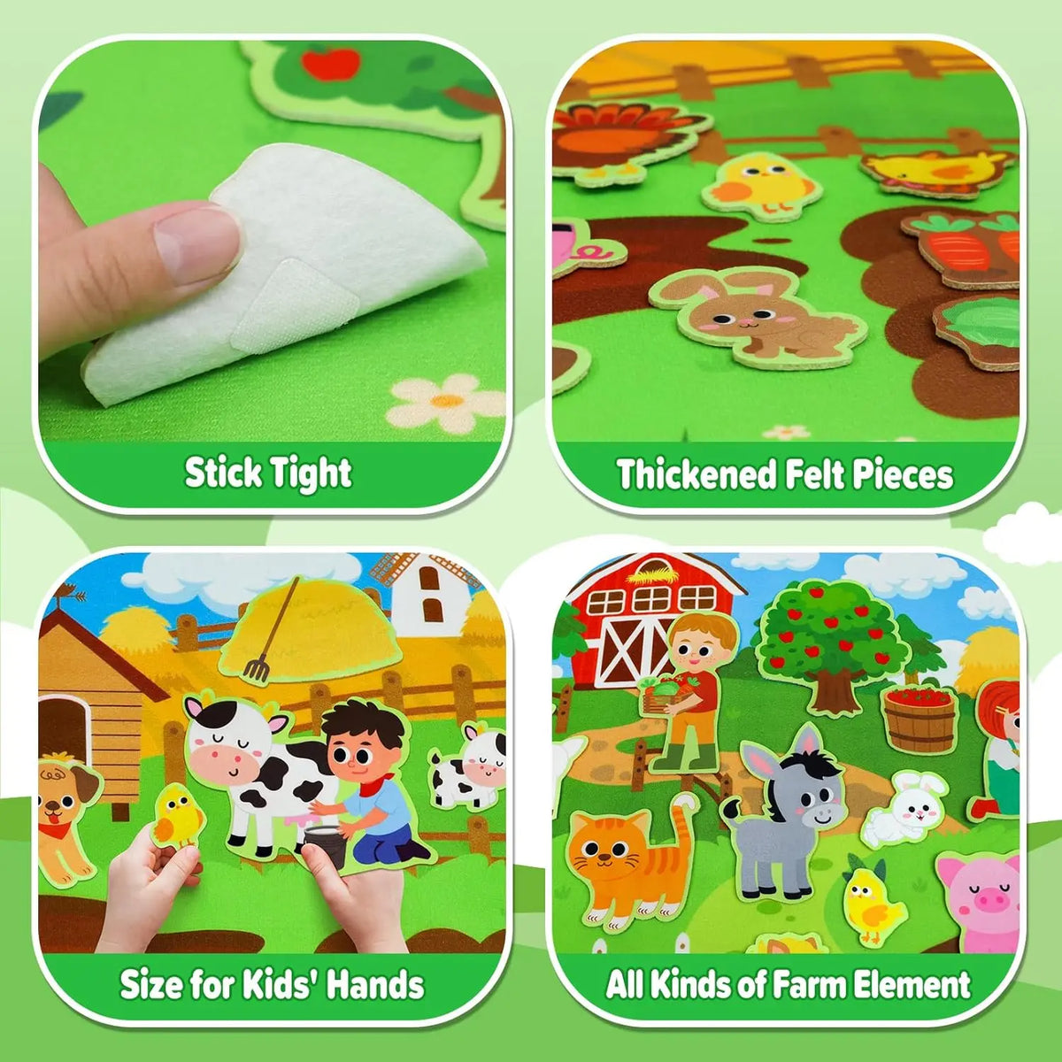 Ocean Felt Story Board Toys Farm Animals Early Learning Storytelling Flannel Board Classroom Educational Interactive Play Kit