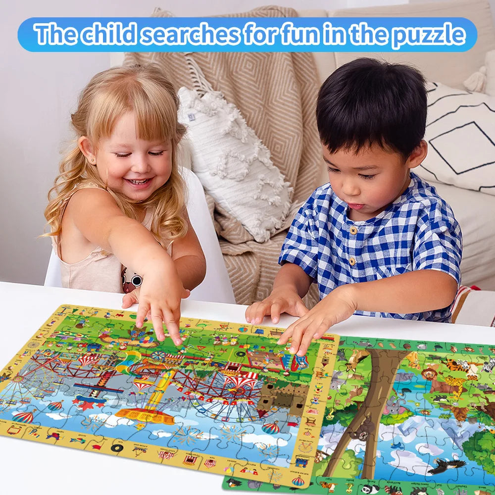 Fun Luminous Puzzles For Kids 70 Piece Creative Floor Puzzles Early Educational Learning Toy For Above 3 Years Kids Boys Girls