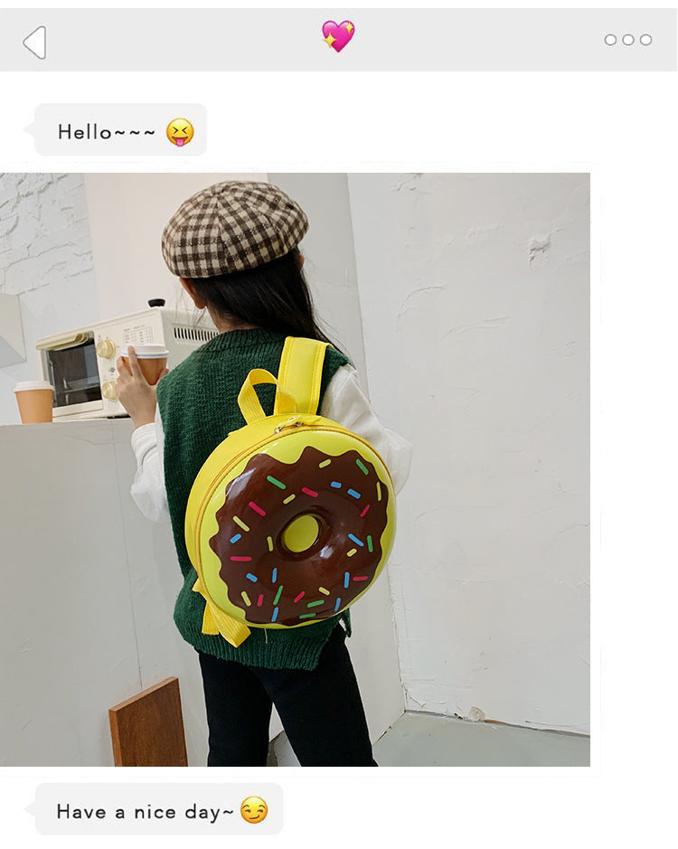 Cartoon Kids Backpack Cute Donut Eggshell Bag Fun Kindergarten Kids Backpack Boys Girls Backpack - Baby's World (view 20)