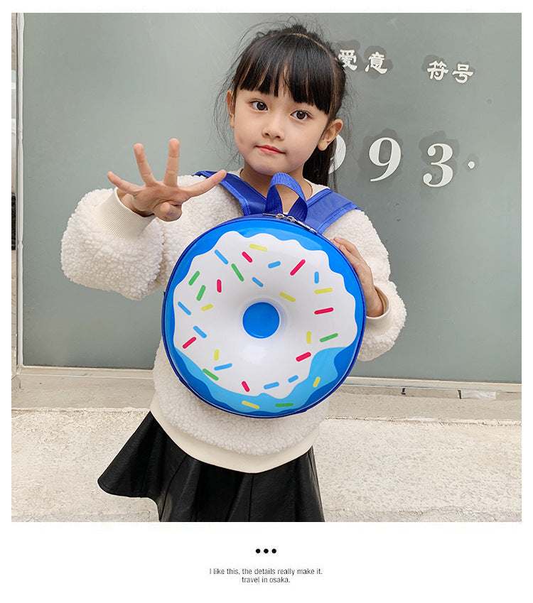 Cartoon Kids Backpack Cute Donut Eggshell Bag Fun Kindergarten Kids Backpack Boys Girls Backpack - Baby's World (view 12)