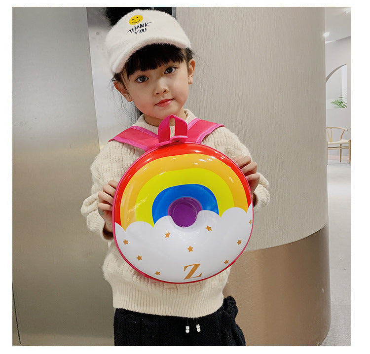 Cartoon Kids Backpack Cute Donut Eggshell Bag Fun Kindergarten Kids Backpack Boys Girls Backpack - Baby's World (view 19)