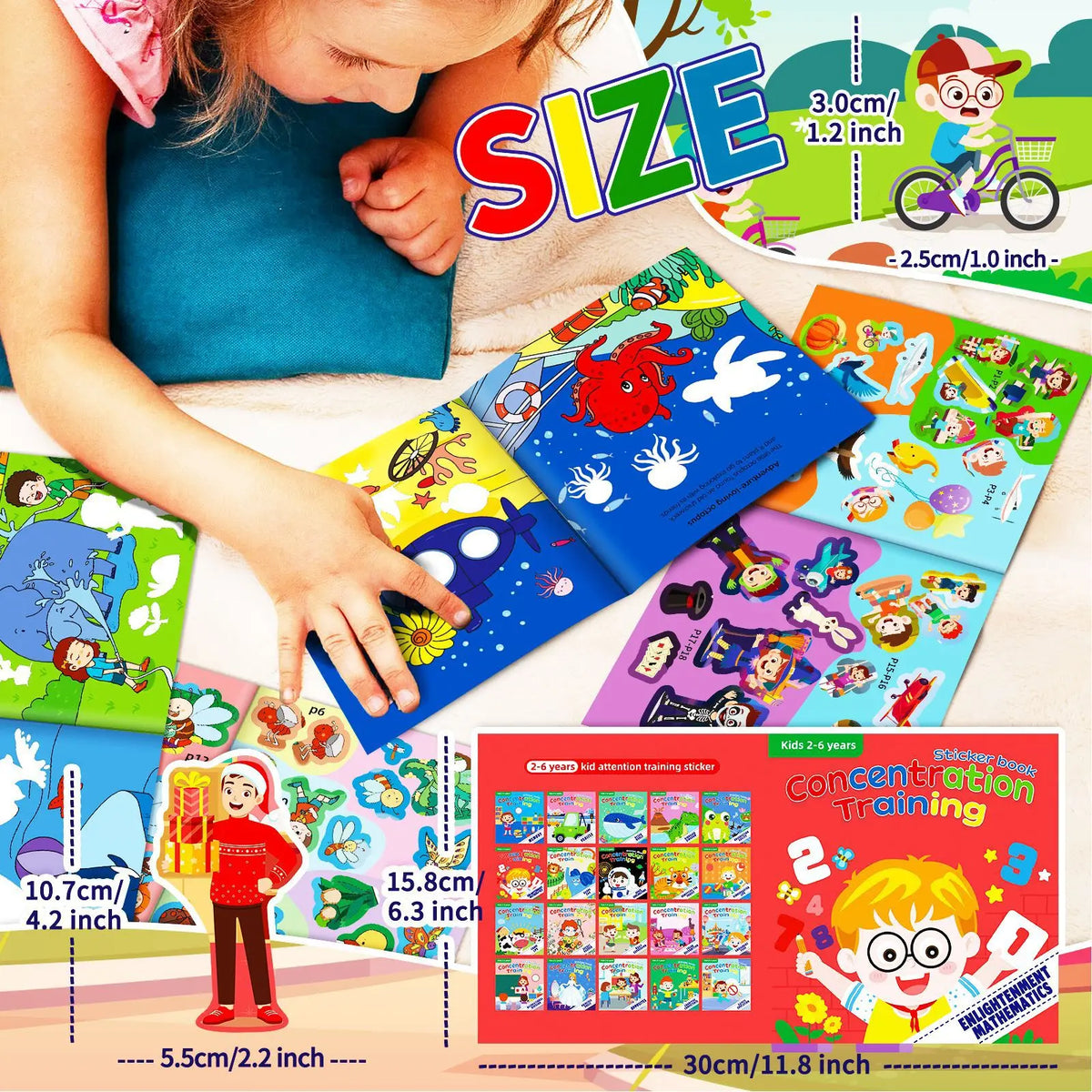 Cognitive Game Kawaii Sticker Book Educational DIY Hand-on Puzzle Cartoon Animals Life Skill Learning Toddler Toys For Kids