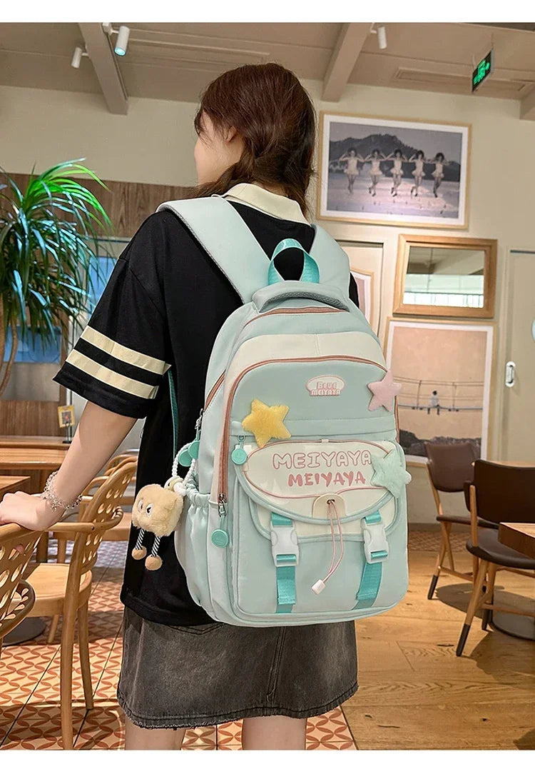 School Bags For Girls Japanese Style Kawaii For Large New Nylon Shoulder Bag Backpack School Set For Kinder Girl Kids