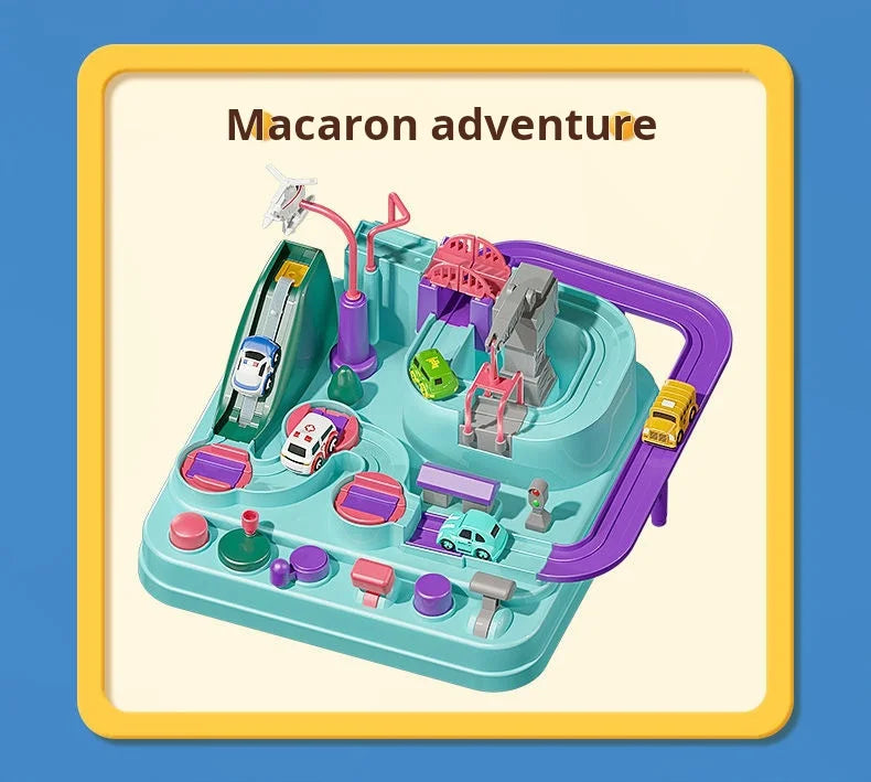 Racing Rail Car Model Educational Toys Children Track Adventure Game Brain Mechanical Interactive Train Animals Space Rocket Toy