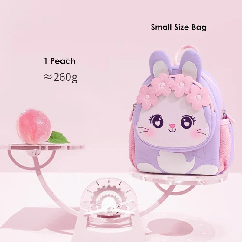 Toddler Backpack for Girls 3-5 Years Old Cartoon Pink Rabbit School Bags Kindergarten Kids Kawaii Bag Mochila Infantil