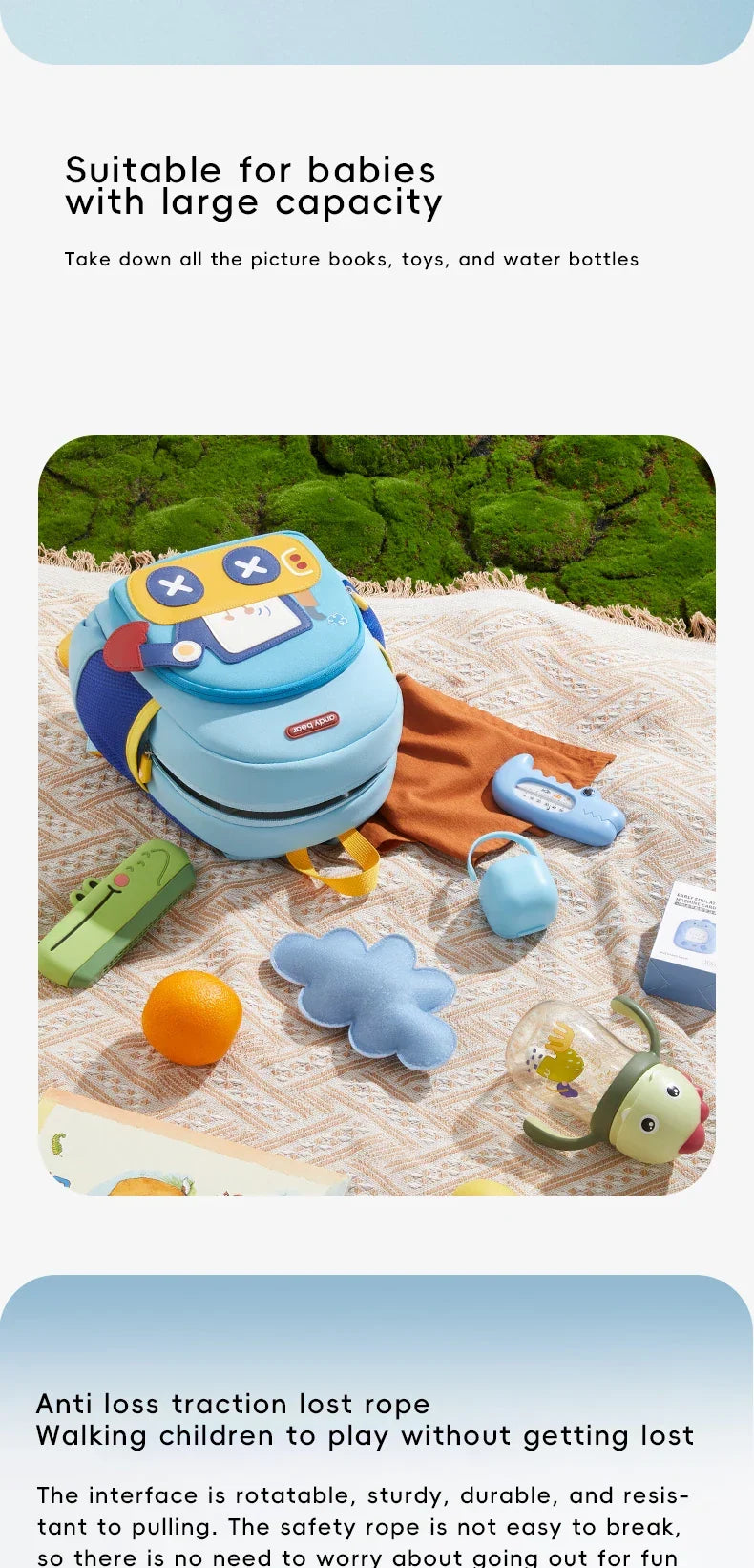 AIBEDILA Children Cute Cartoon 3D Dinosaur School Bags Anti-lost Boys Backpacks Girls Toddler Rucksack Kindergarten