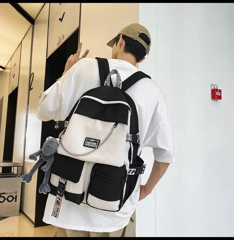 2025 Fashion Schoolbag Female Student Backpack Large Capacity Fashion Boy Backpack Computer Bag Femal School Backpack Travel