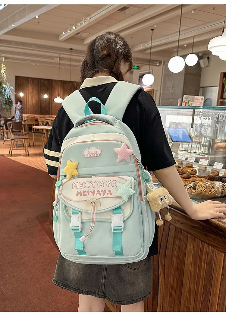 School Bags For Girls Japanese Style Kawaii For Large New Nylon Shoulder Bag Backpack School Set For Kinder Girl Kids