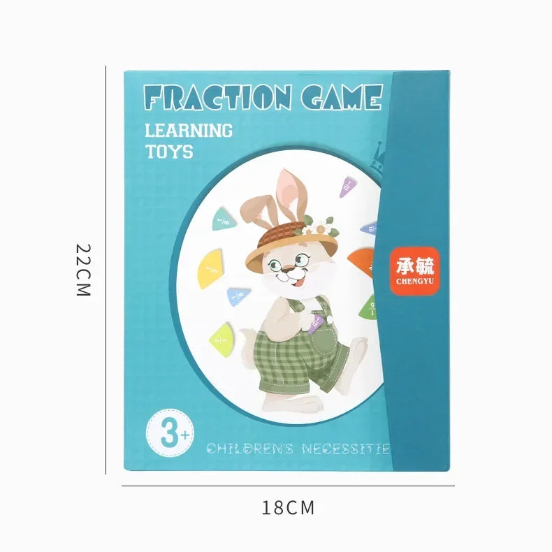 Montessori Magnetic Fraction Learning Math Toy Montessori Arithmetic Teaching Aids Wooden Book Educational Toys For Children