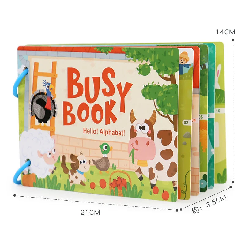Busy Book Sticker Quiet Book for Kids Montessori Early Educational Toy Toddlers Matching Puzzles Game Baby Learning Toys Gifts