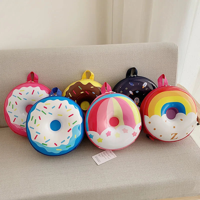 Cartoon Kids Backpack Cute Donut Eggshell Bag Fun Kindergarten Kids Backpack Boys Girls Backpack - Baby's World (view 4)