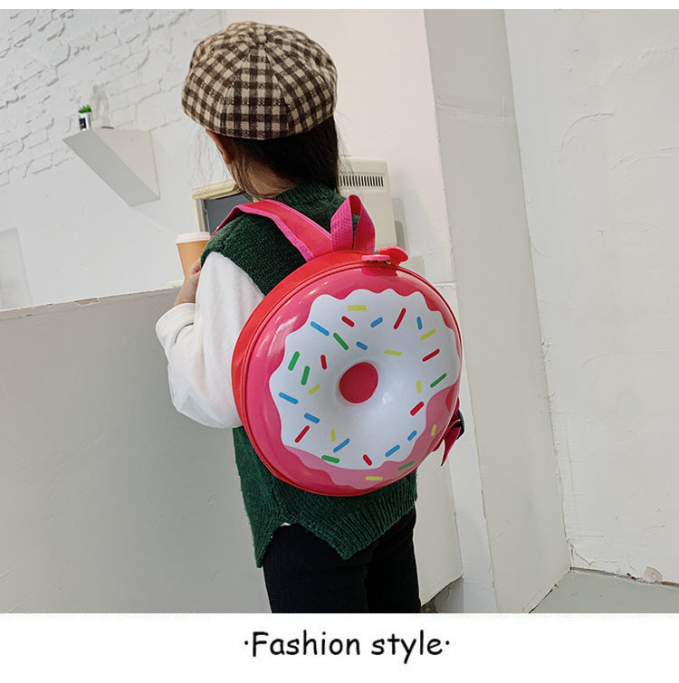 Cartoon Kids Backpack Cute Donut Eggshell | Baby's World Bangladesh