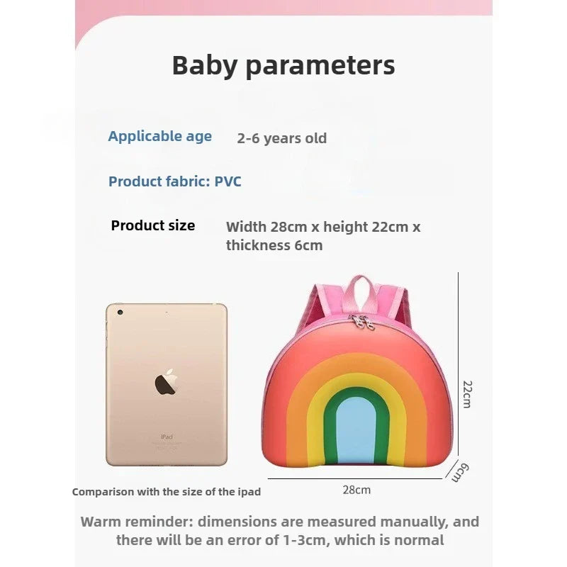Children Backpack Kindergarten - Children's Backpack Kindergarten Small Backpack Children's Rainbow Cake Image Large Opening