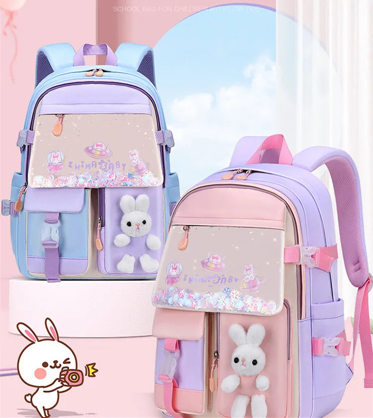 cute school backpack girls schoolbag waterproof book bag student backpack with many pockets elementary school bags for