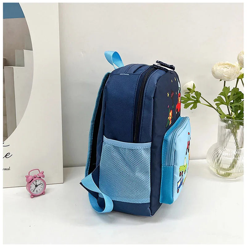 MILANCEL New Children Boys Cartoon Bag Kids Cute Kindergarten Car Backpack Girls 2 Colors Shoulders Bag - Baby's World (view