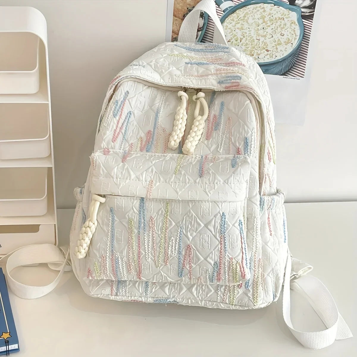 One lady fashion backpack made of nylon, suitable for students and college students - Baby Bag - Baby's World