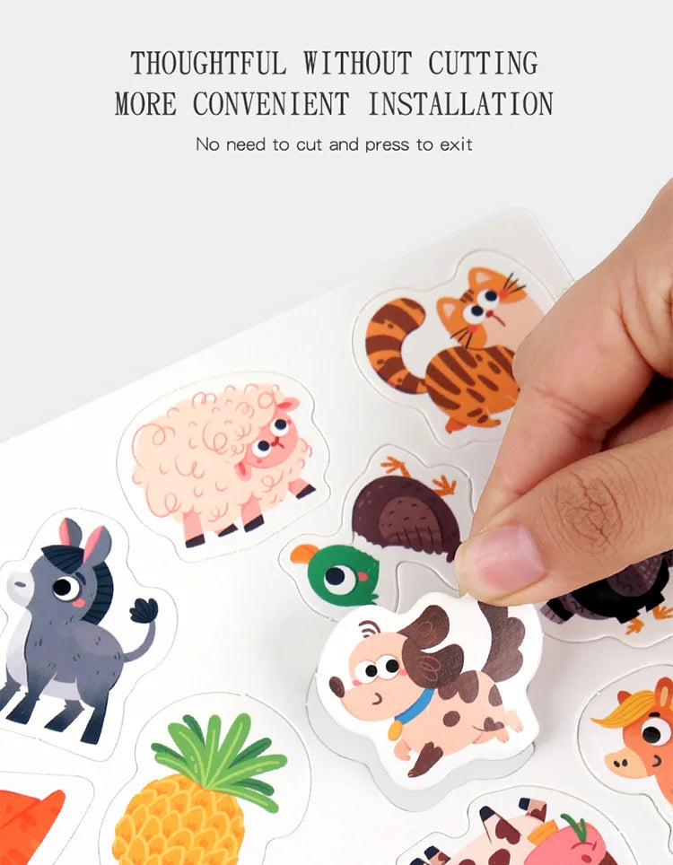 Early Education Puzzle Enlightenment Busy Book, Multiple Themes of Cognitive Tear-Off Toy Book, Early Development of Concentration and Hand-Eye Coordination