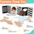Black and White Baby Book Montessori Baby Toys 0-3 Years Colorful Flashcard High Contrast Visual Book Sensory Toys for Toddler