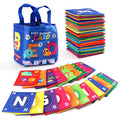 26pcs/set Baby Cloth Book Soft FlashCards with Cloth Storage Bag Baby Educational Cards Alphabet Graphic Digital Cognition Toys