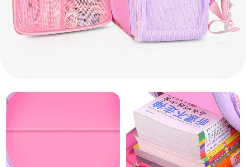 Cute Student Backpack 3pcs/set Primary Schoolbag Rabbits and quicksand Kawaii Student Backpack Teenage Girls Handbag