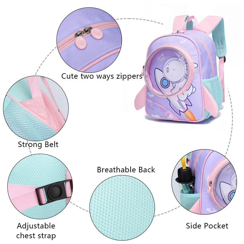 SUN EIGHT Children School Bags Kindergarten School Backpacks Kid Bag Outdoor Waterproof - Baby's World (view 4)