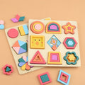 Baby Monterssori Toy Wooden Jigsaw Puzzle Geometric creative jigsaw 3D Puzzle Preschool toys for children's Early Educational