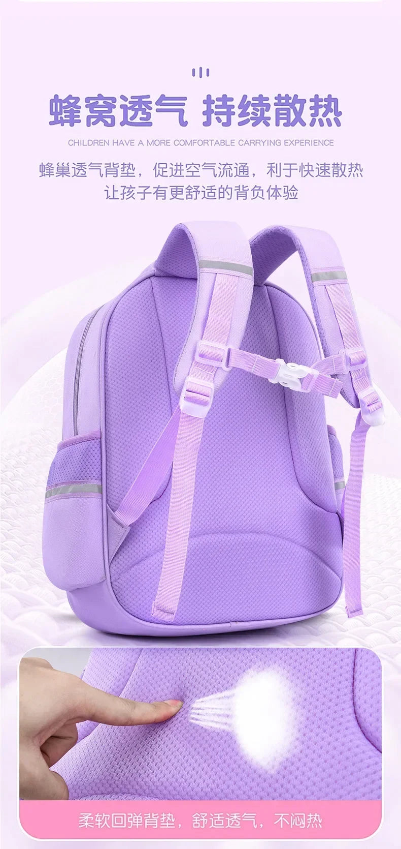 Pupil Schoolbag Backpack Lightweight Student Large Capacity Children's Cartoon Bags Cinnamoroll Sanrio Kuromi My Melody