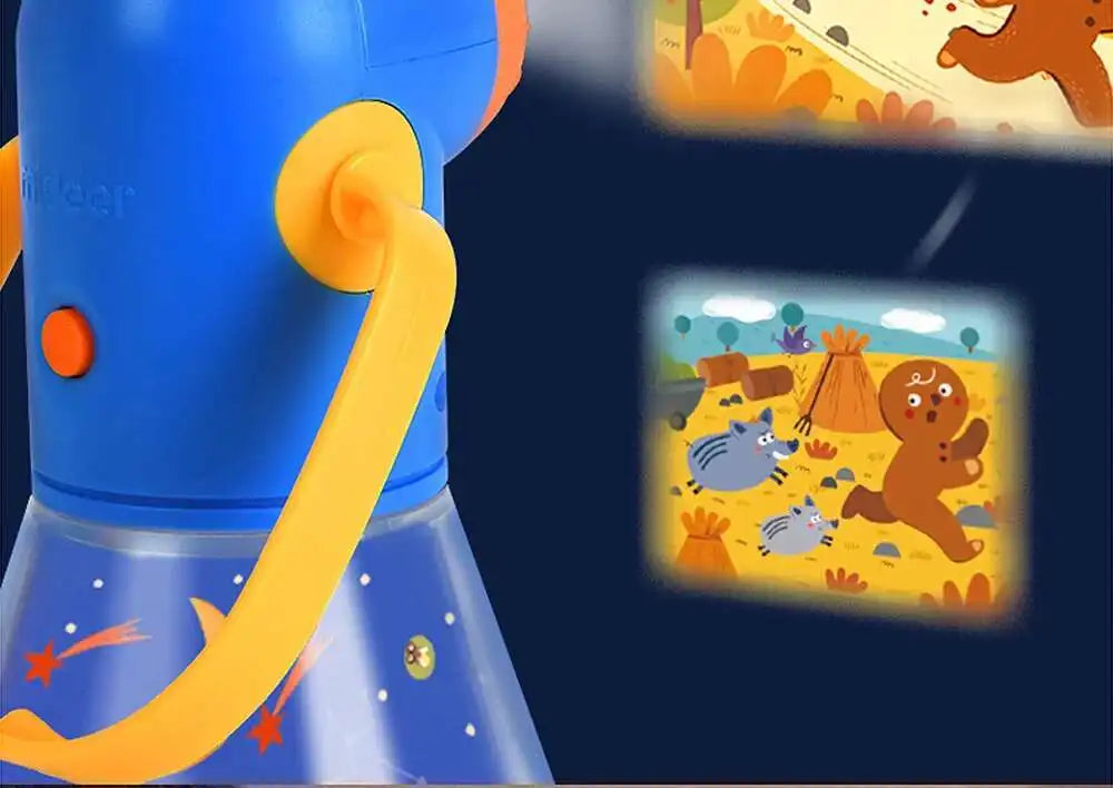 Children's Storybook Torch Projector Kaleidoscope Sky Handrail Galaxy Night Light Up Cartoon Baby Toy For Kids Educational Toys
