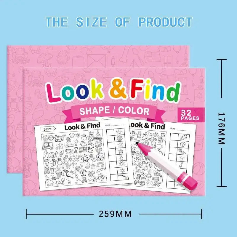 Kids Search for Items Game Fun Coloring Book Enhance Visual Perception Workbook Focus and Attention Handwriting Exercise Book