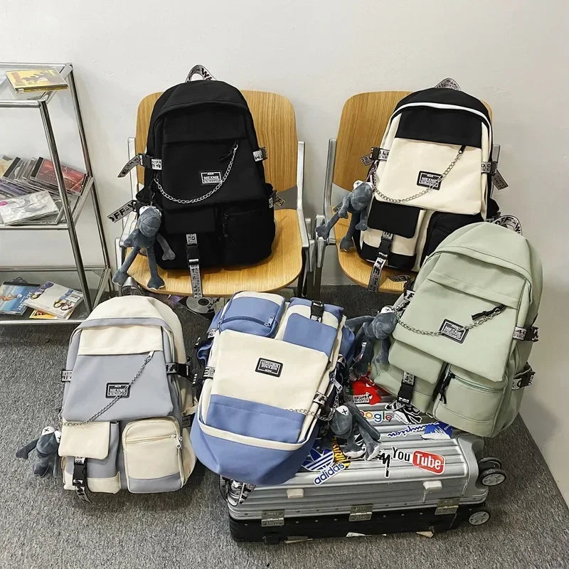2025 Fashion Schoolbag Female Student Backpack Large Capacity Fashion Boy Backpack Computer Bag Femal School Backpack Travel